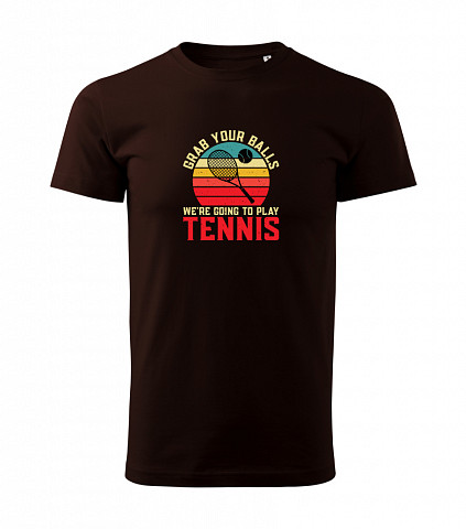 Męska bawełniana koszulka - Tenis ziemny