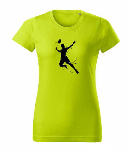 Dámské bavlněné tričko - Badminton