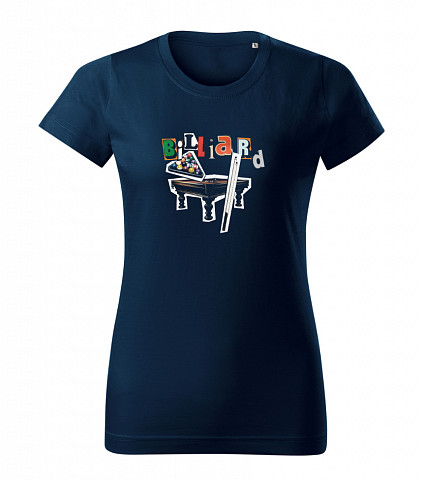 Damen Baumwolle T-Shirt - Billiard