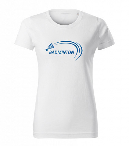 Damska bawełniana koszulka - Badminton