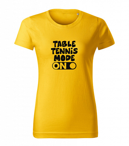 Damska bawełniana koszulka - Tenis stołowy