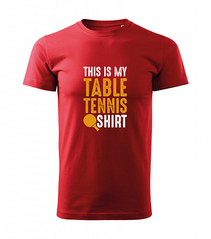 Męska bawełniana koszulka - Tenis stołowy